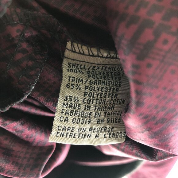 Grand Slam Tour Pullover Windbreaker Jacket Glen Oaks Pockets Burgundy L - Picture 5 of 5